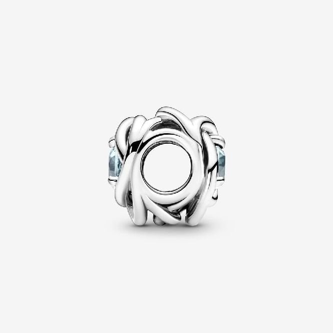 March Birthstone Eternity Circle Charms
