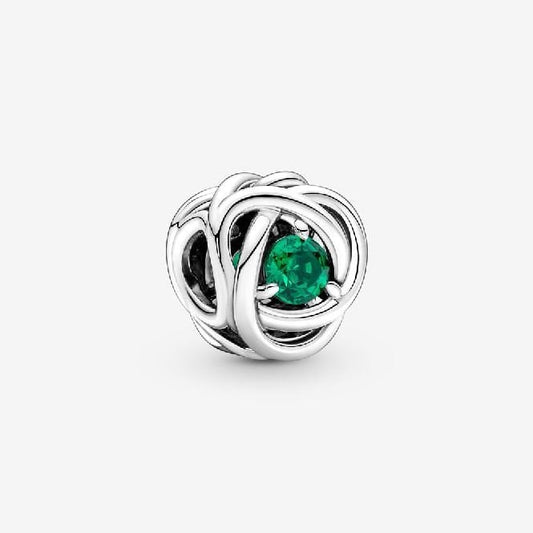 May Birthstone Eternity Circle Charms