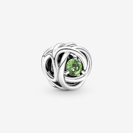 August Birthstone Eternity Circle Charms
