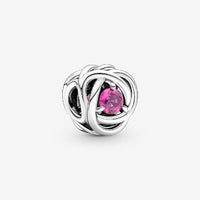 October Birthstone Eternity Circle Charms