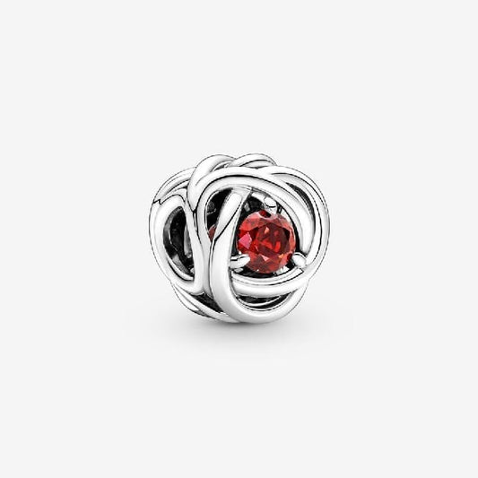 July Birthstone Eternity Circle Charms