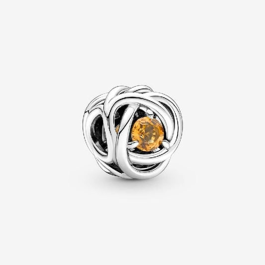 November Birthstone Eternity Circle Charms