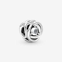 April Birthstone Eternity Circle Charms