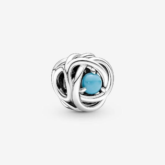 December Birthstone Eternity Circle Charms