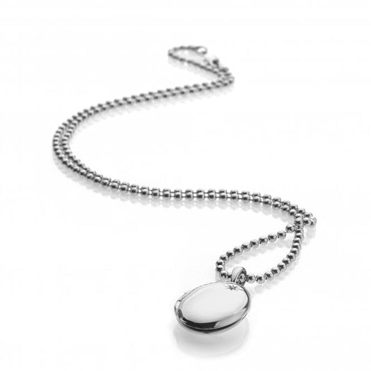 Silver Confident Oval Locket Pendant