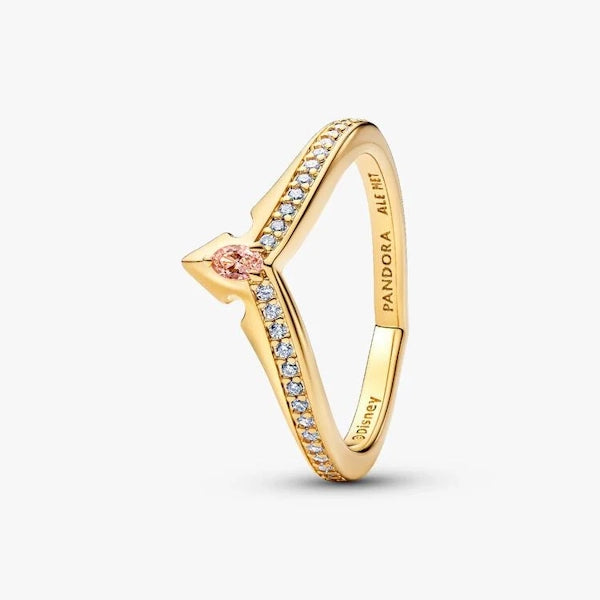 Disney Gold Princess Aurora Tiara Ring, Size 50