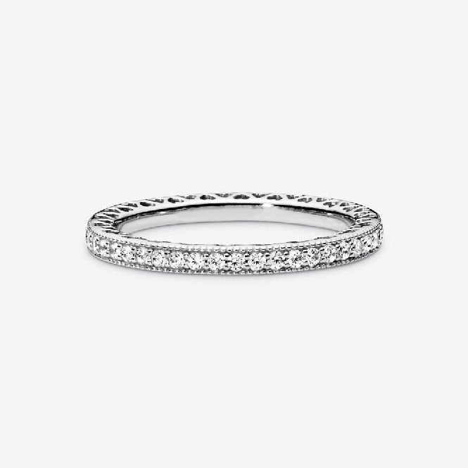 Sparkle & Hearts Ring, Size 60