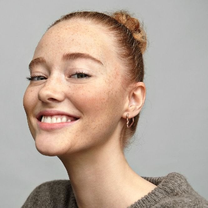 Rose Asymmetric Heart Hoop Earrings