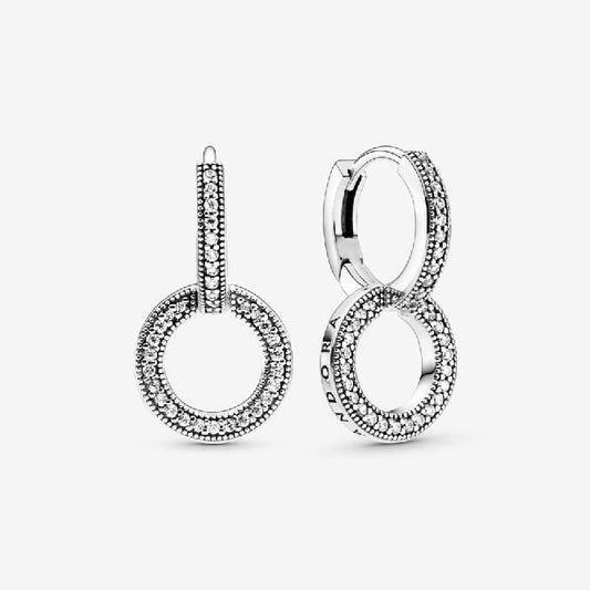 Signature Sparkling Double Hoop Earrings