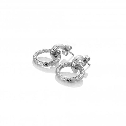 Silver Woven Earrings