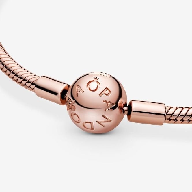 Moments Rose Snake Chain Bracelet, 19cm