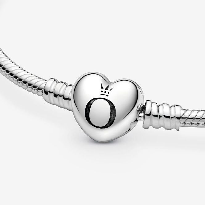 Moments Heart Clasp Snake Chain Bracelet, 16cm