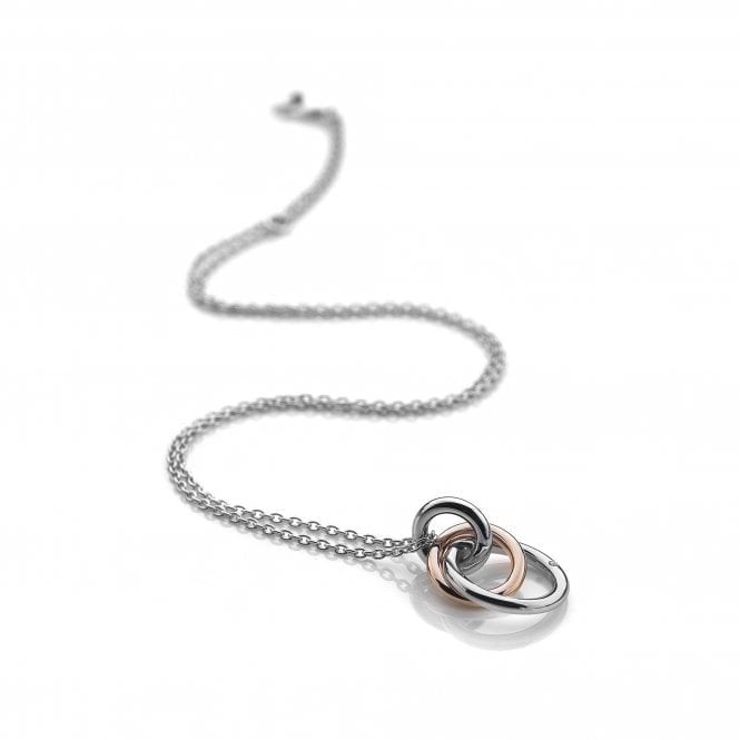 Silver Eternal Pendant with Rose Gold
