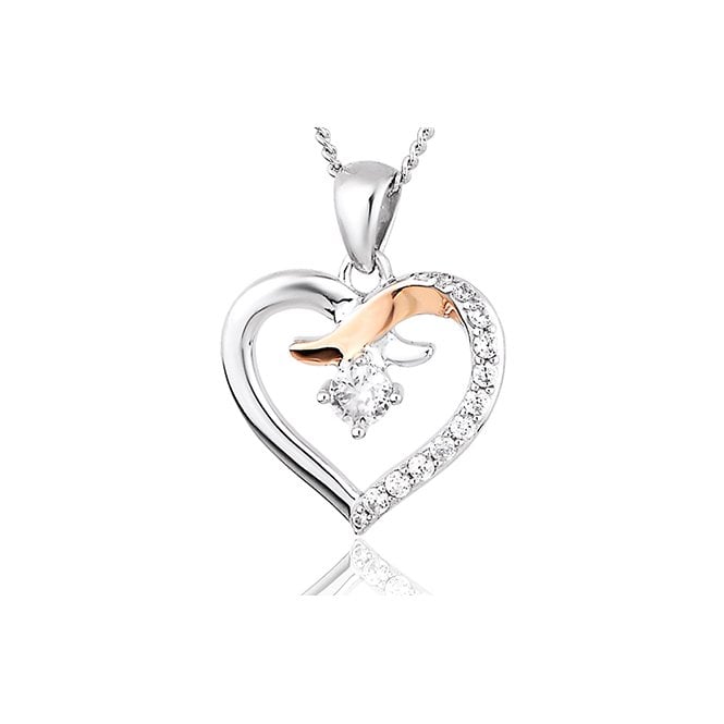 Clogau Kiss Silver Pendant Necklace
