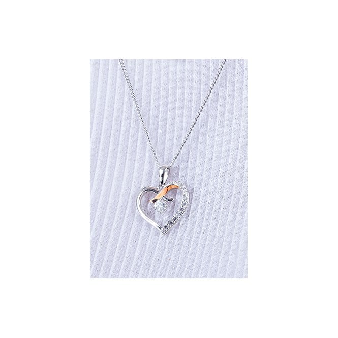 Clogau Kiss Silver Pendant Necklace