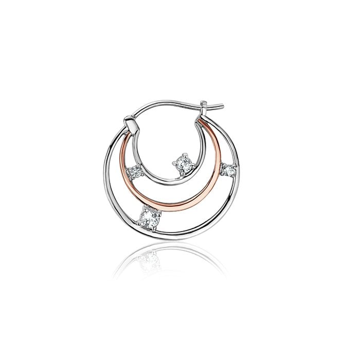 Awyr Y Nos Silver Hoop Earrings