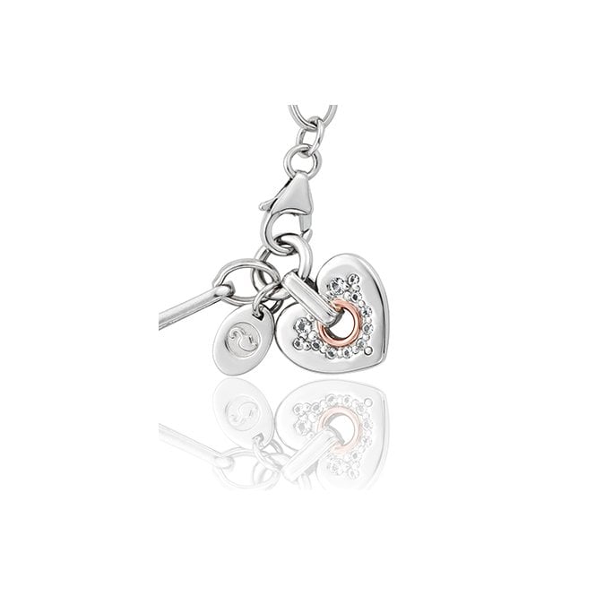 Cariad Silver Sparkle Figaro Bracelet