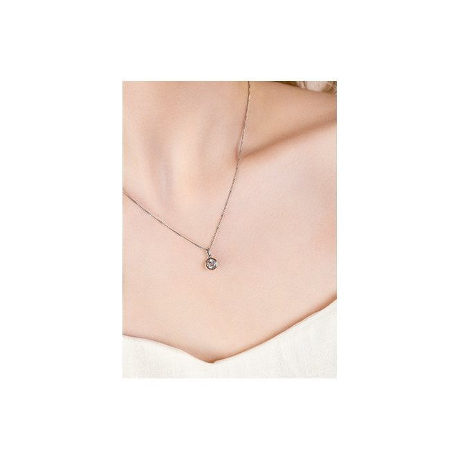 Clogau Celebration Silver Single Stone Pendant Necklace
