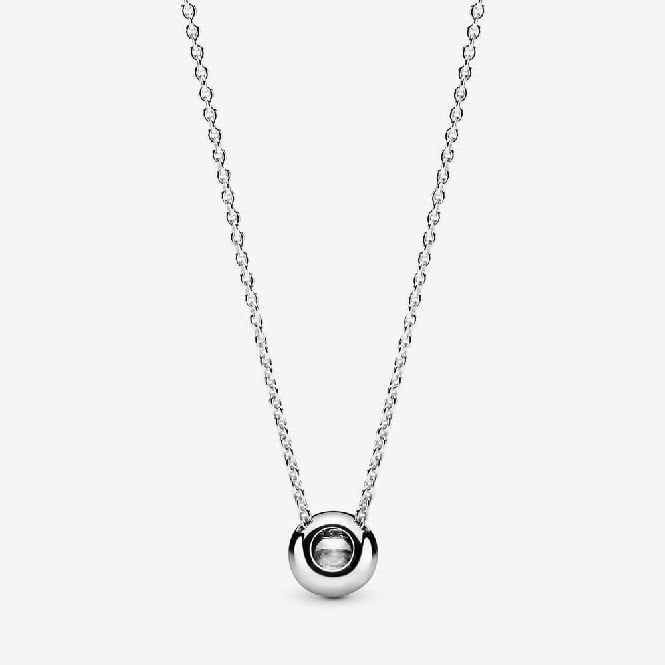 Round Sparkle Halo Necklace, 45cm