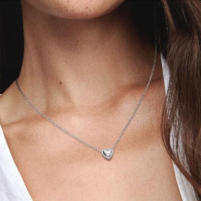 Elevated Heart Necklace, 45cm
