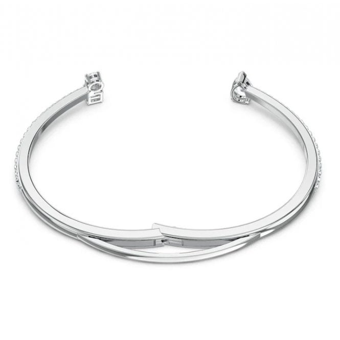 Mesmera Cuff Bangle in Rhodium Silver
