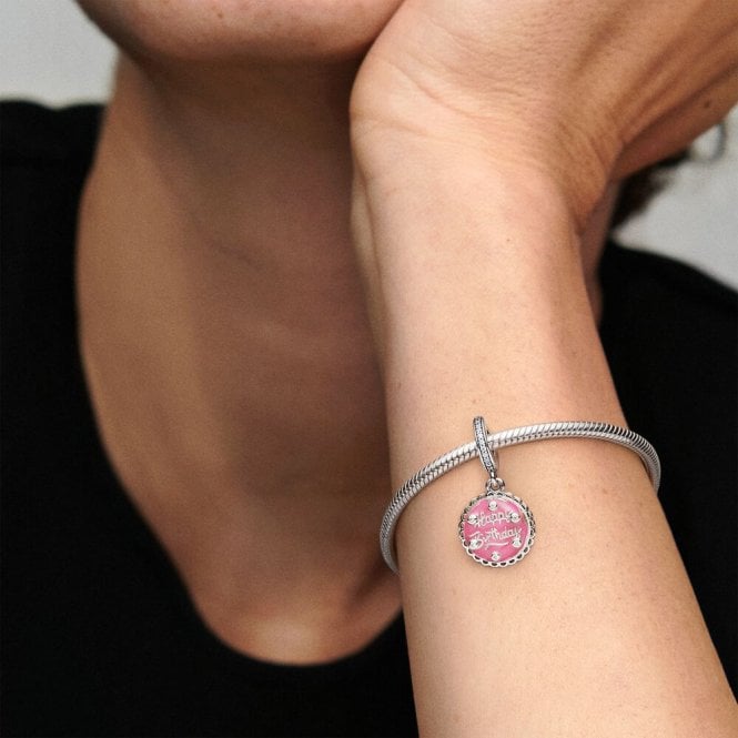 Pink Birthday Cake Dangle Charms