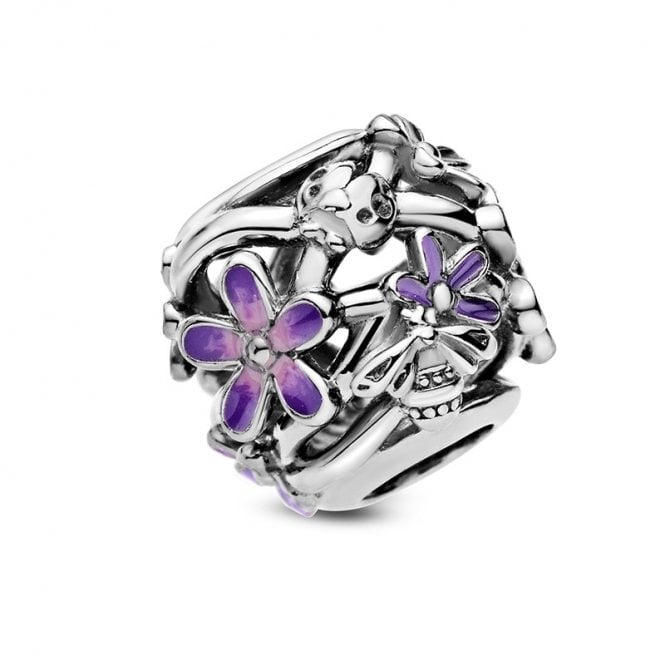 Openwork Purple Daisy Charms