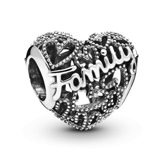 Family Heart Charms