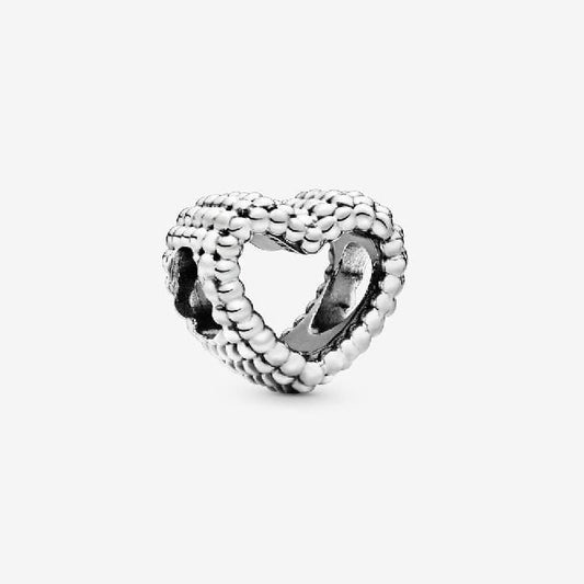 Beaded Open Heart Charms