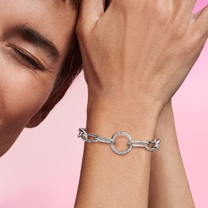 ME Styling Silver Round Chain Link Connector