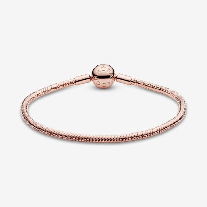 Moments Rose Snake Chain Bracelet, 19cm