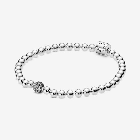 Beads & Pave Bracelet, 19cm