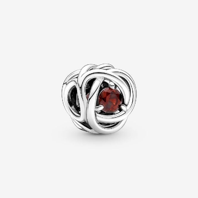January Birthstone Eternity Circle Charms