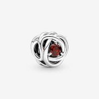 January Birthstone Eternity Circle Charms