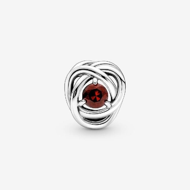 January Birthstone Eternity Circle Charms