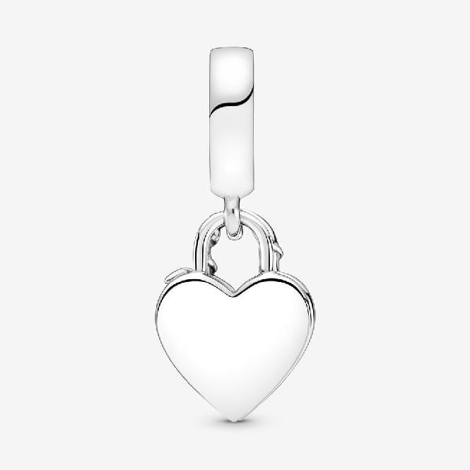 Rose Heart Padlock Dangle Charms