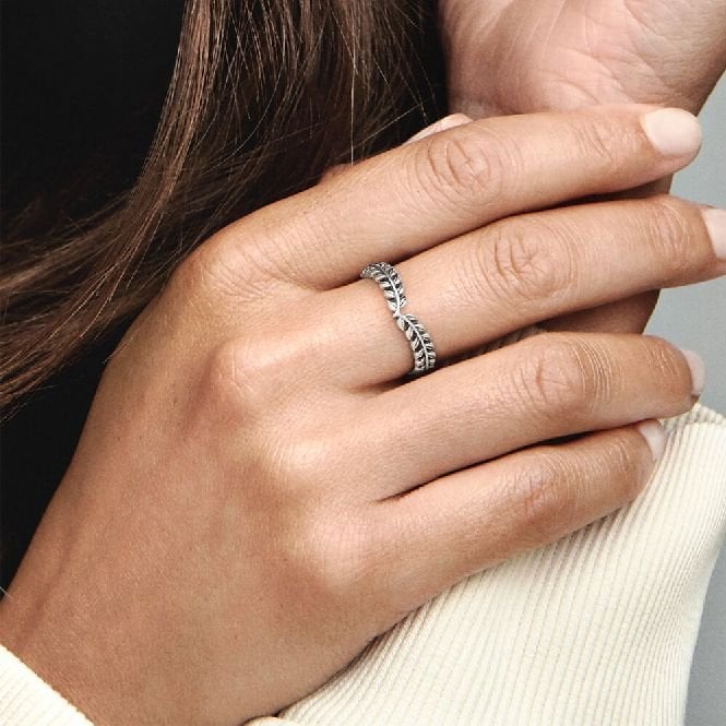 Wheat Grains Wishbone Ring, Size 50