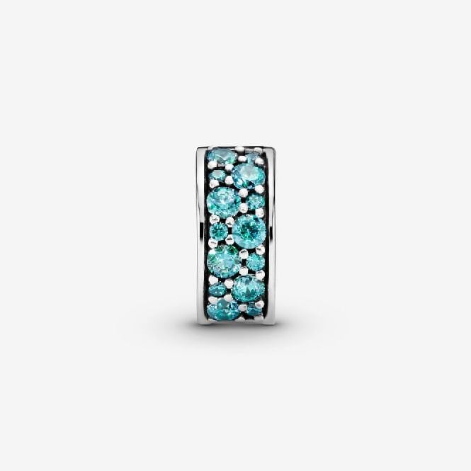 Teal Pave Clip Charms