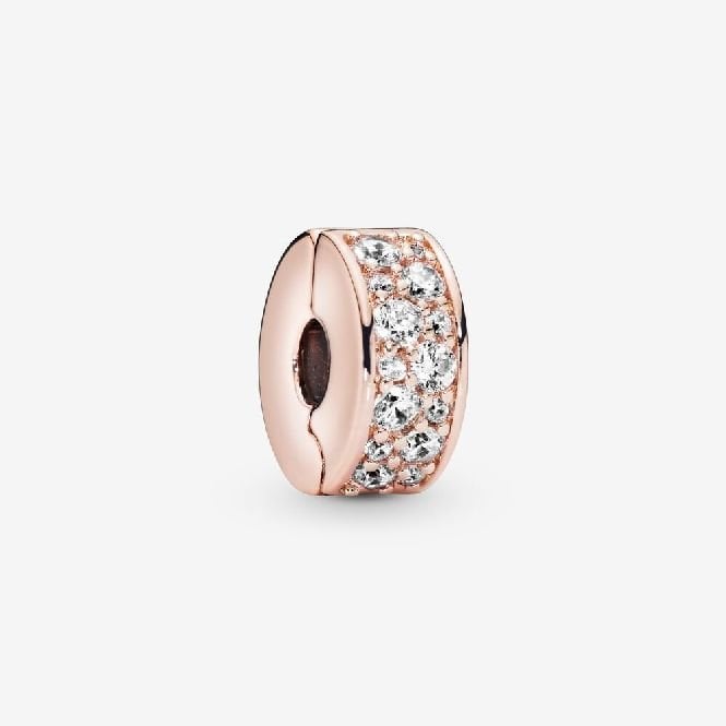 Rose Clear Pave Clip Charms