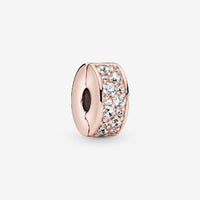 Rose Clear Pave Clip Charms