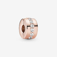 Rose Sparkling Row Spacer Charms