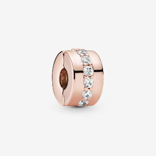 Rose Sparkling Row Spacer Charms