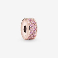 Rose Pink Pave Clip Charms