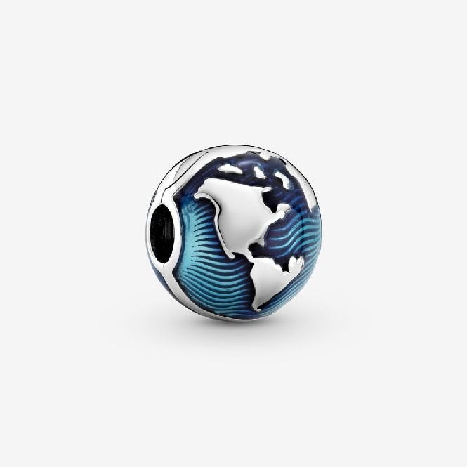 Blue Globe Clip Charms
