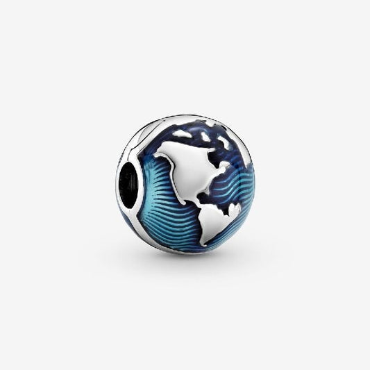 Blue Globe Clip Charms