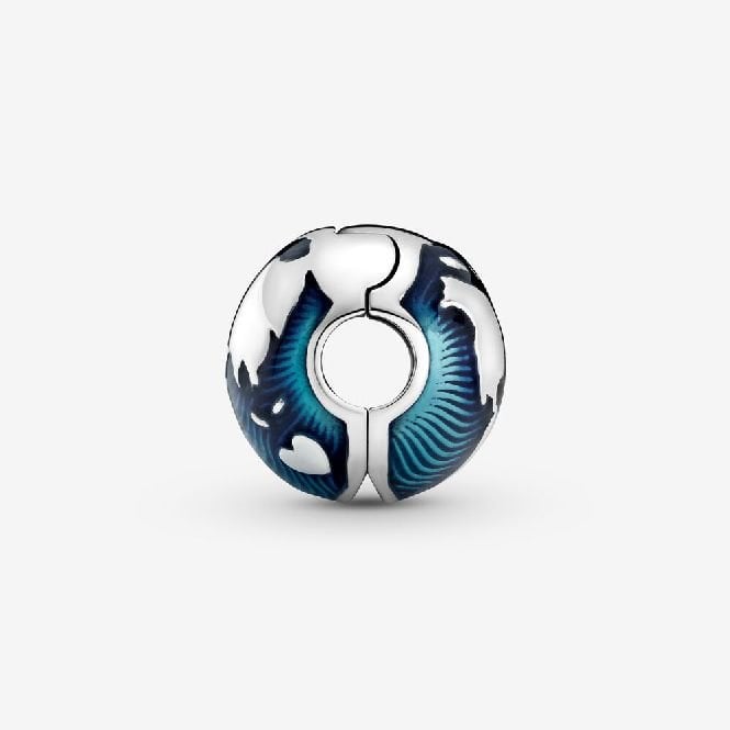 Blue Globe Clip Charms
