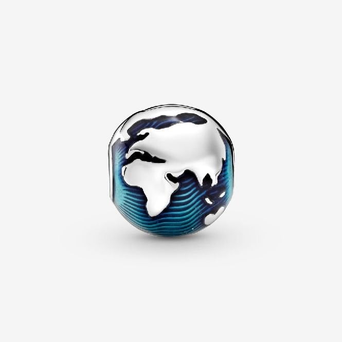 Blue Globe Clip Charms