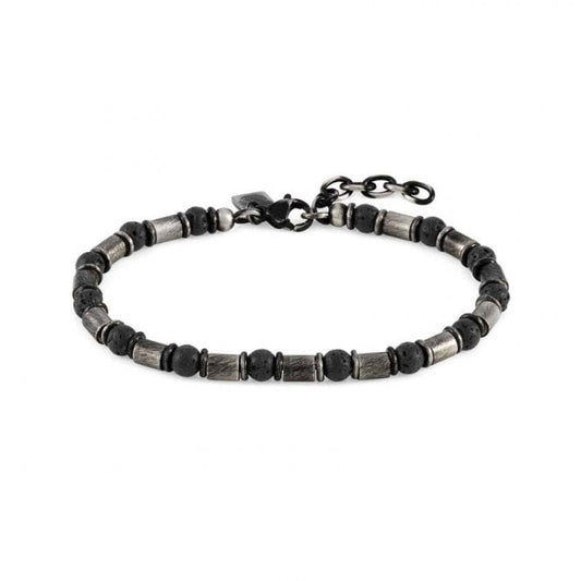Instinct Steel & Stones Vintage Lava Stone Bracelet