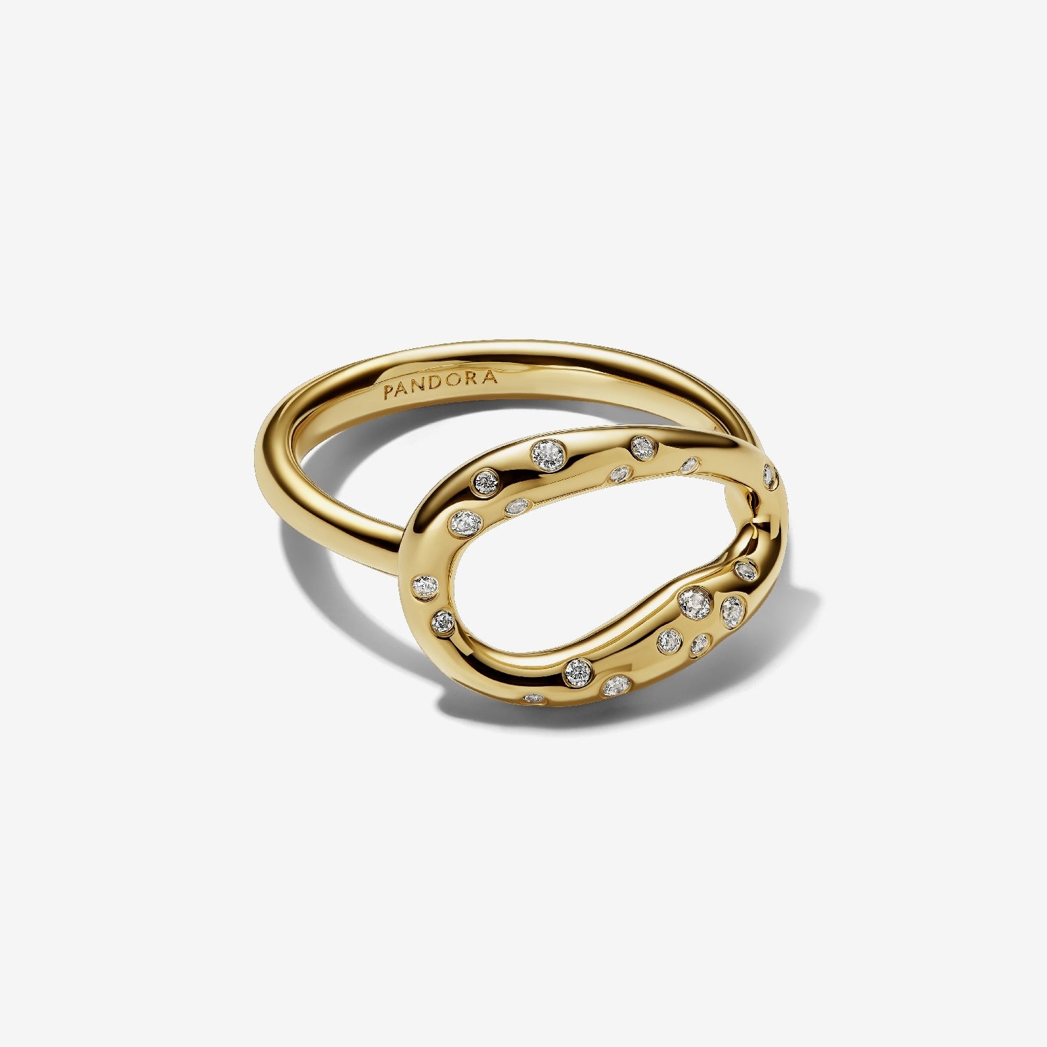 Pandora Organically Shaped Stone-Set Statement Ring, Size 50