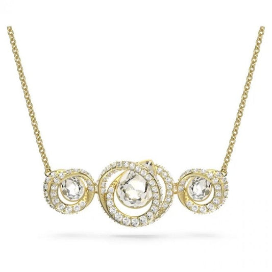Generation Necklace with White Crystal in Gold